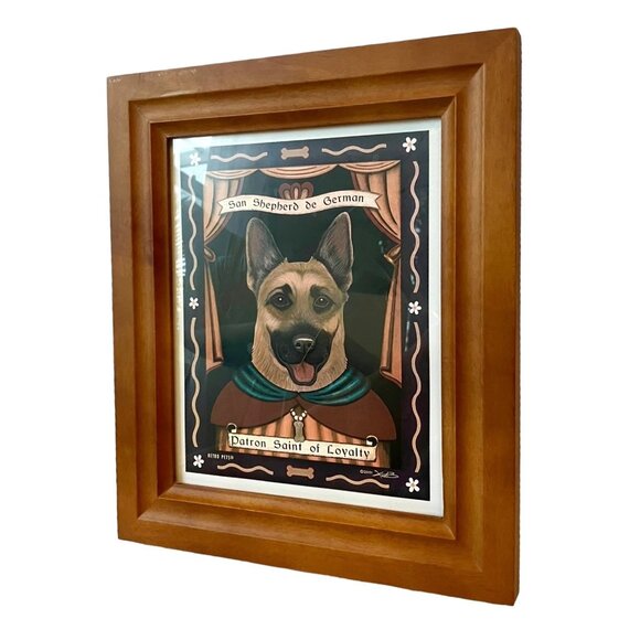 Wood Frame GERMAN SHEPHERD Wall ART "Patron Saint of Loyalty"-Krista Brooks - Picture 3 of 14
